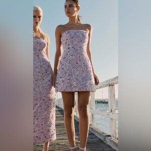 Elliatt Strapless Dress in Soft Pink